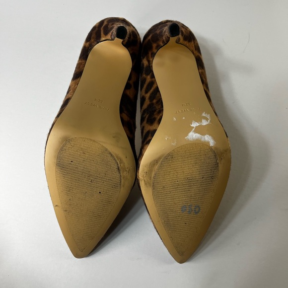 Nine West ACTP2 Spotted Animal Print Faux Fur Pointed Toe Stiletto Pumps Heels - Picture 7 of 8